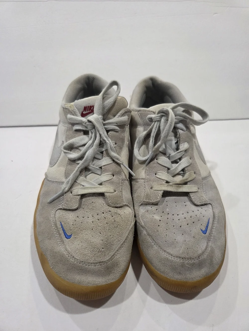 Nike SB Force 58   Men's Light Gray Suede Athletic Sneakers with Gum Sole Sz.12 - Picture 2 of 9